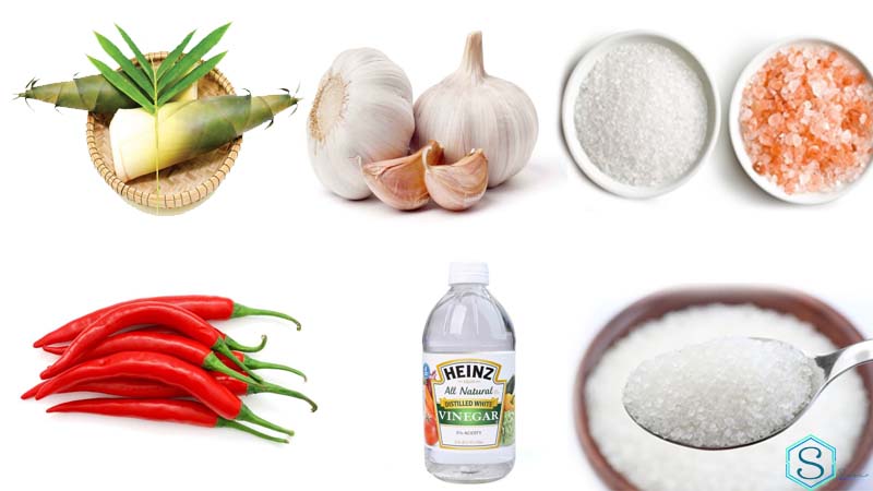 Nguyên liệu muối măng chua ăn sống
