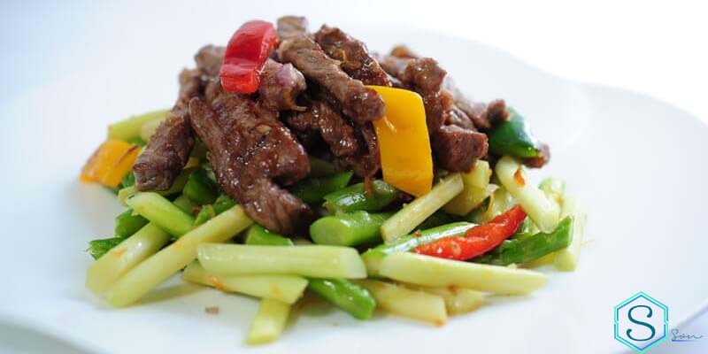 Hình ảnh măng tây xào thịt bò