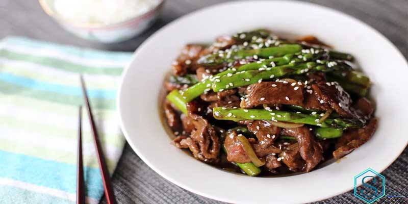 Hình ảnh măng tây xào thịt bò