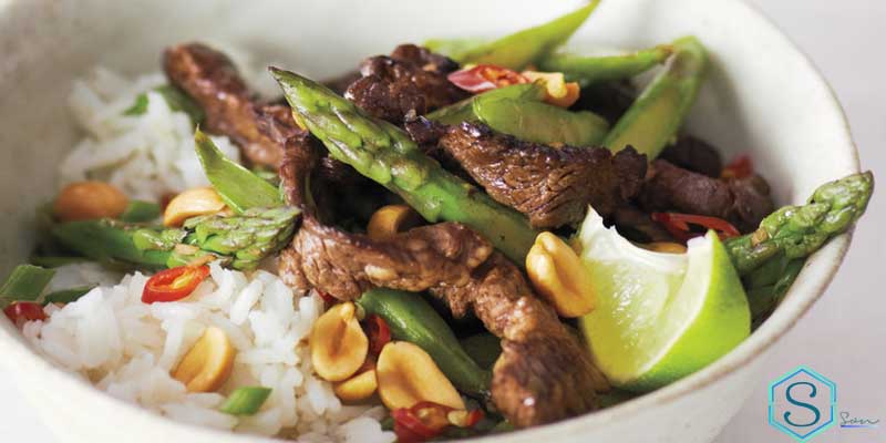Hình ảnh măng tây xào thịt bò
